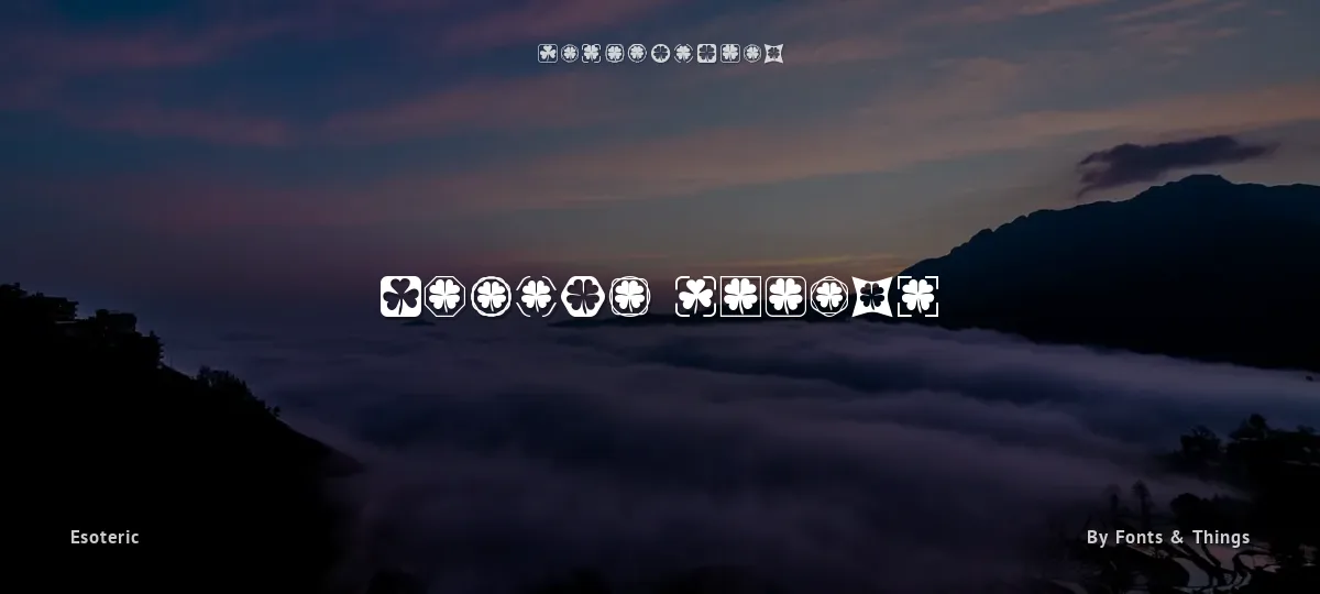 Clover Things font preview