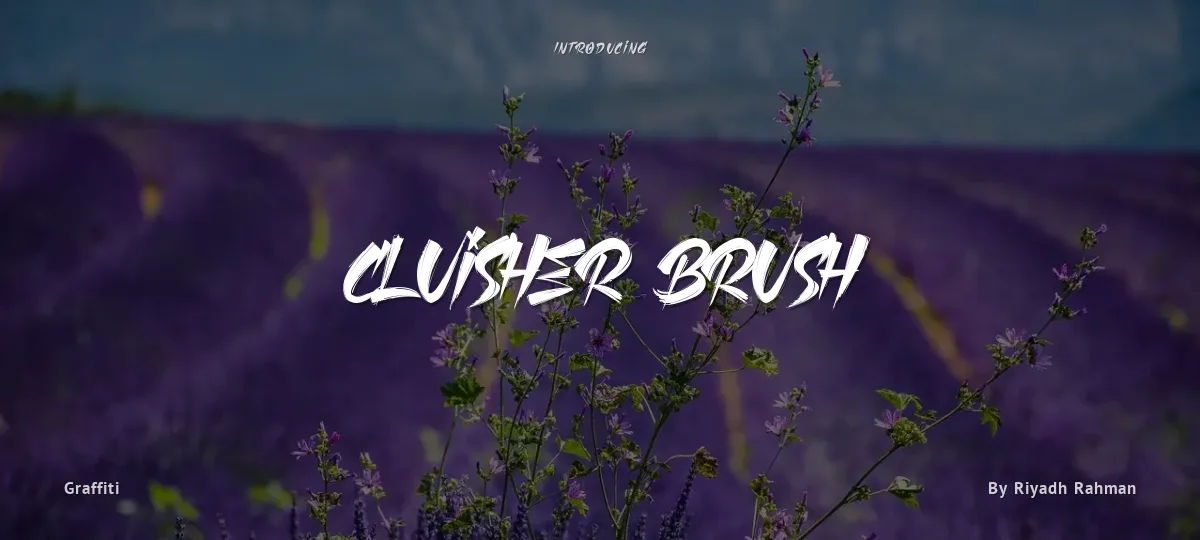 Cluisher Brush font preview