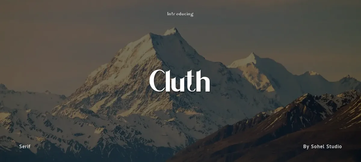 Cluth font preview