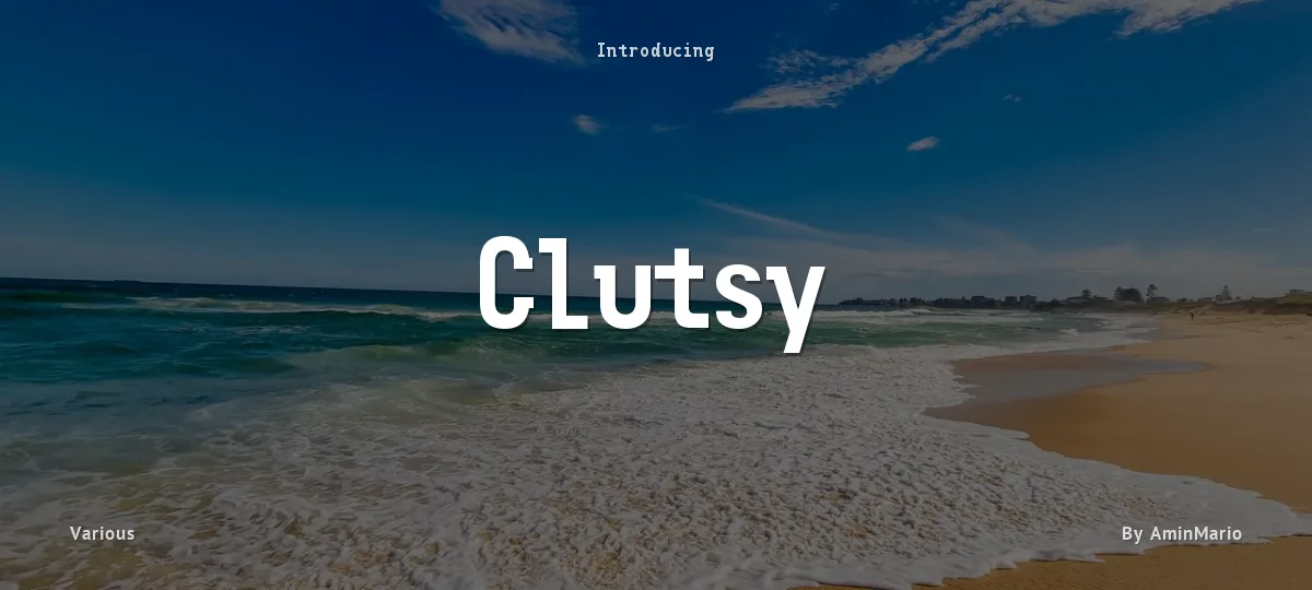 Clutsy font preview