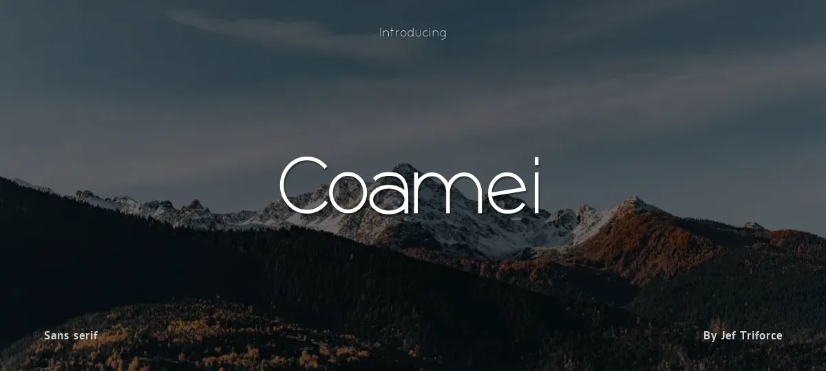 Coamei font preview