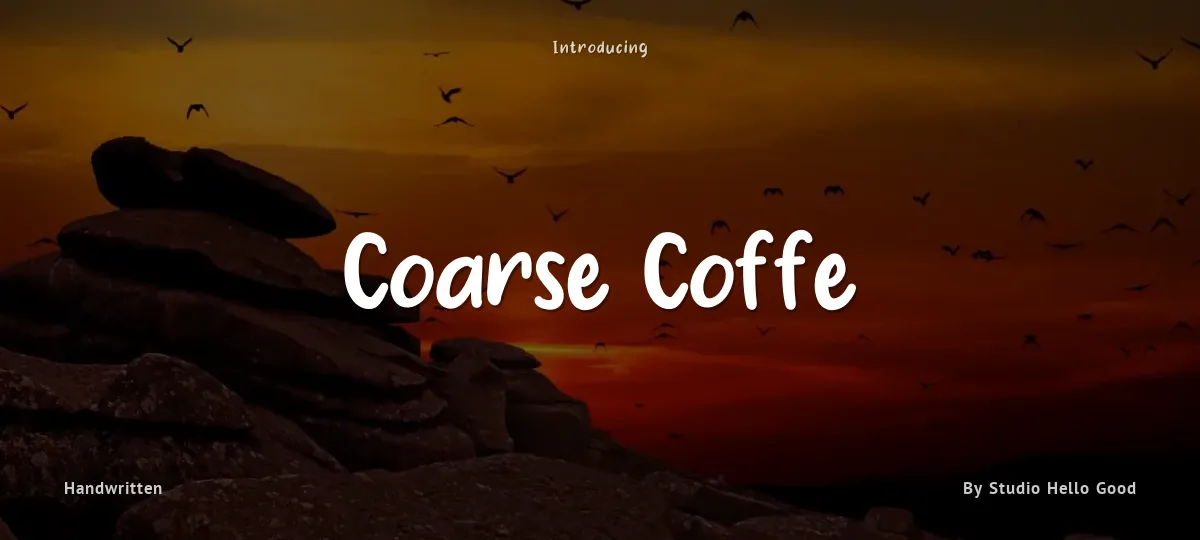 Coarse Coffe font preview