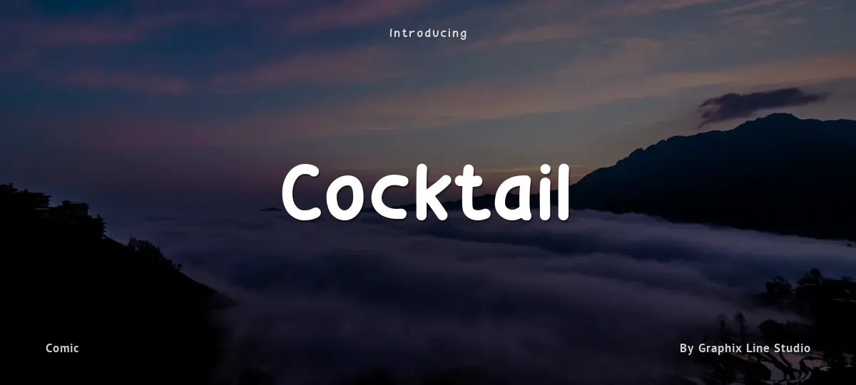 Cocktail font preview