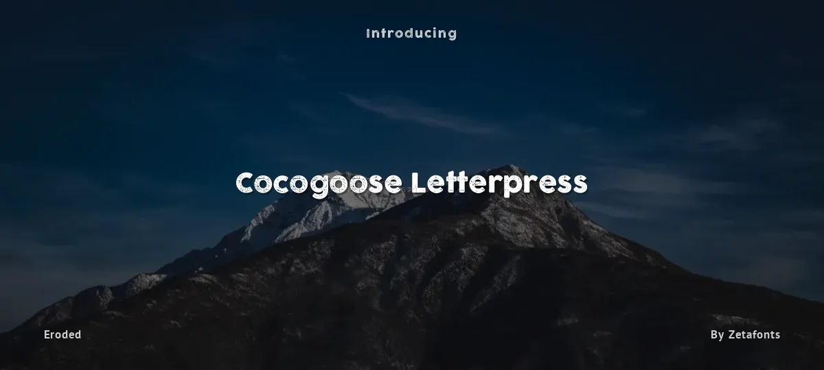 Cocogoose Letterpress font preview