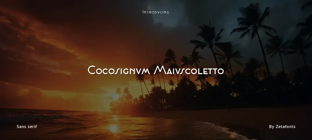 Cocosignum Maiuscoletto font preview