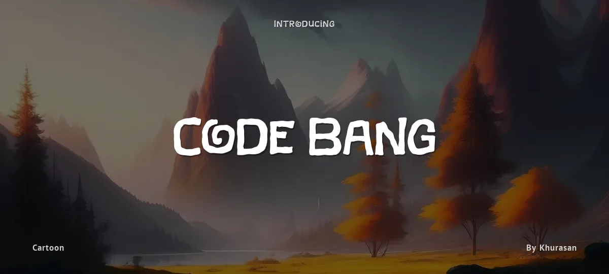 Code Bang font preview