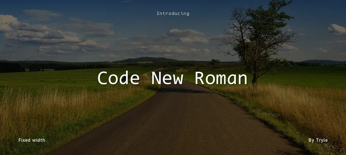 Code New Roman font preview