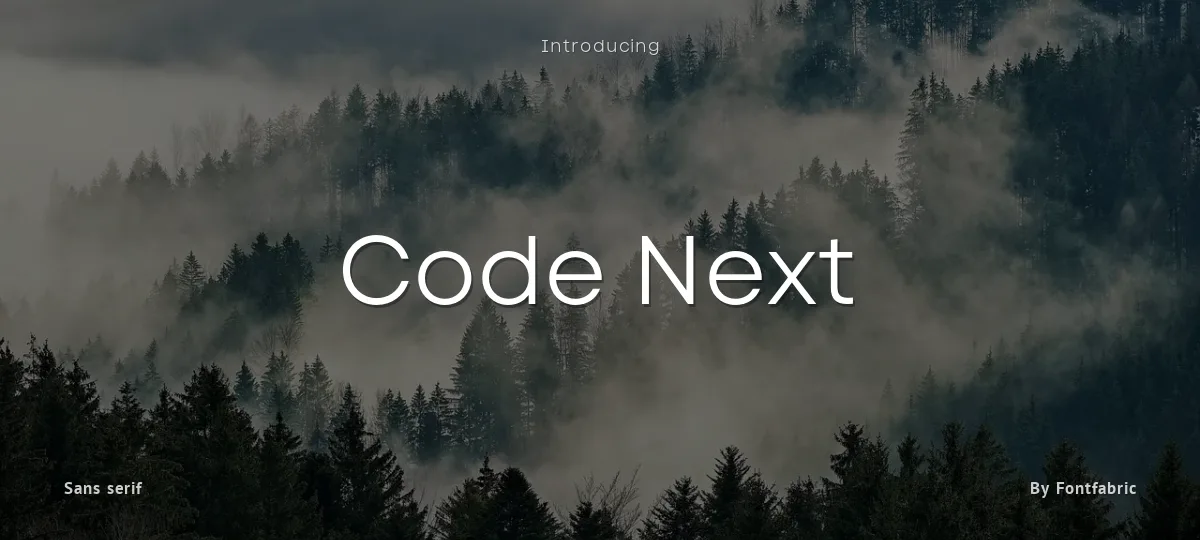 Code Next font preview