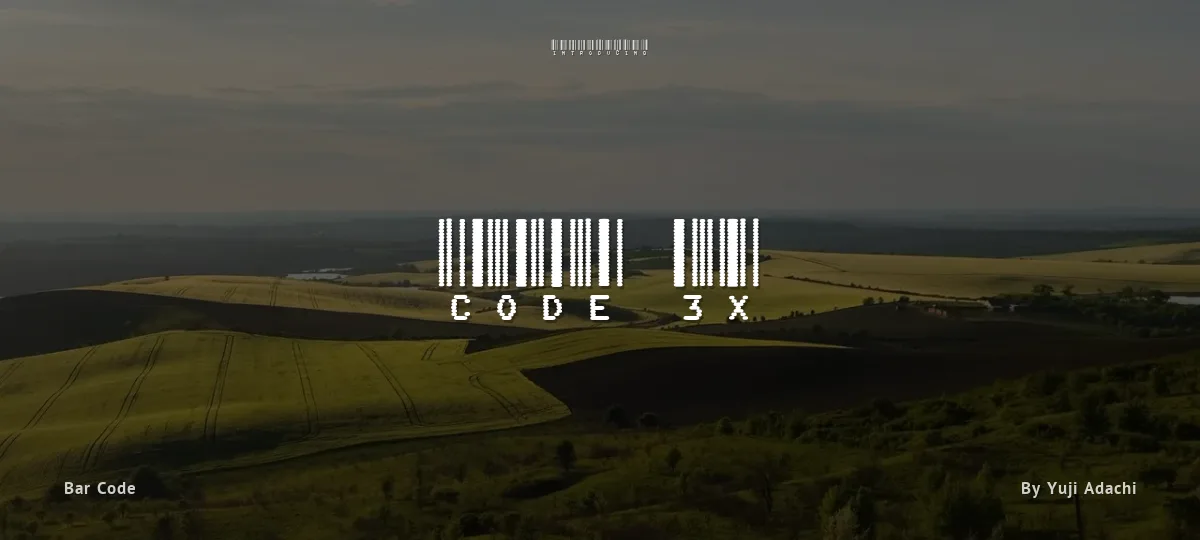 Code 3X font preview