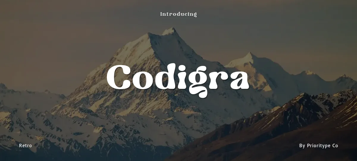 Codigra font preview