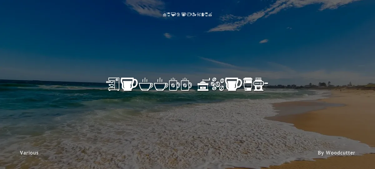 Coffee Icons font preview