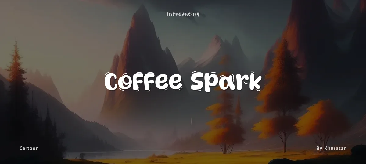 Coffee Spark font preview