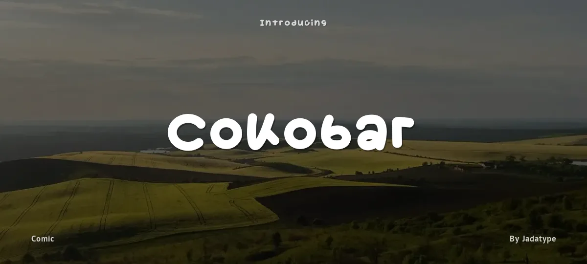 Cokobar font preview