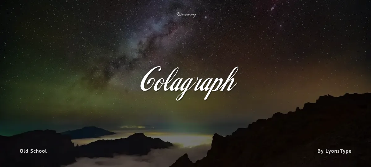 Colagraph font preview