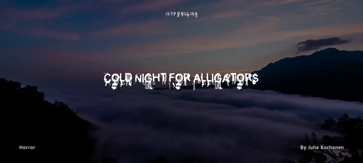 Cold Night for Alligators font preview
