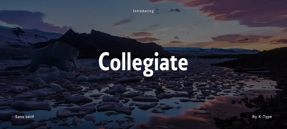 Collegiate font preview