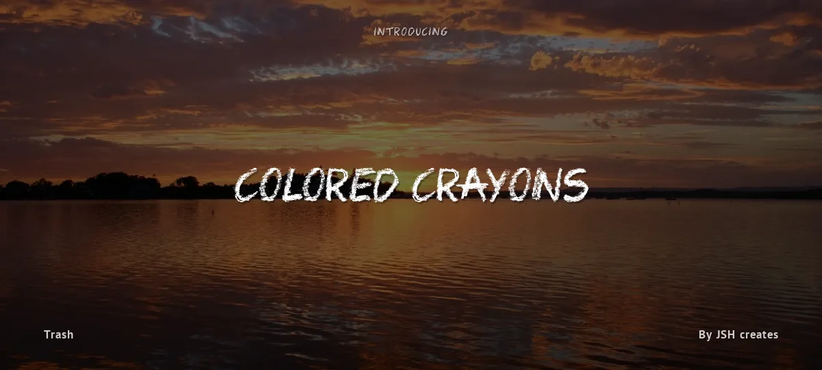 Colored Crayons font preview