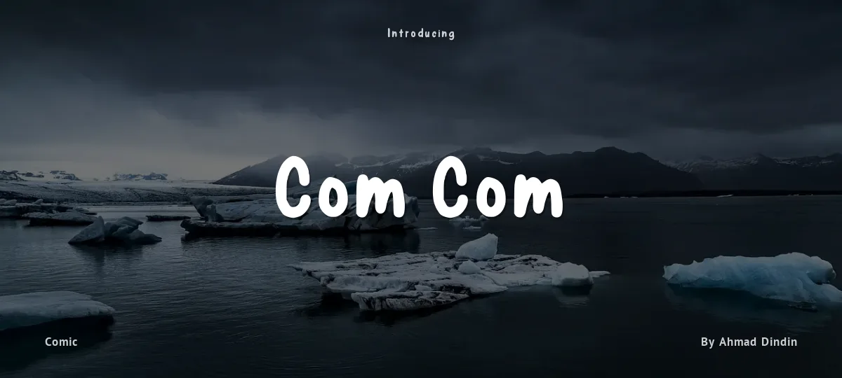 Com Com font preview
