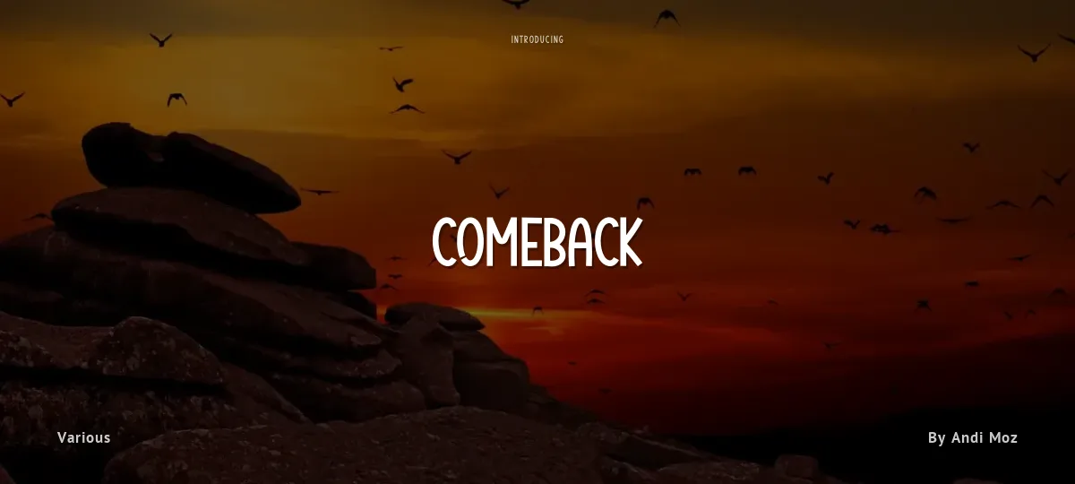 Comeback font preview