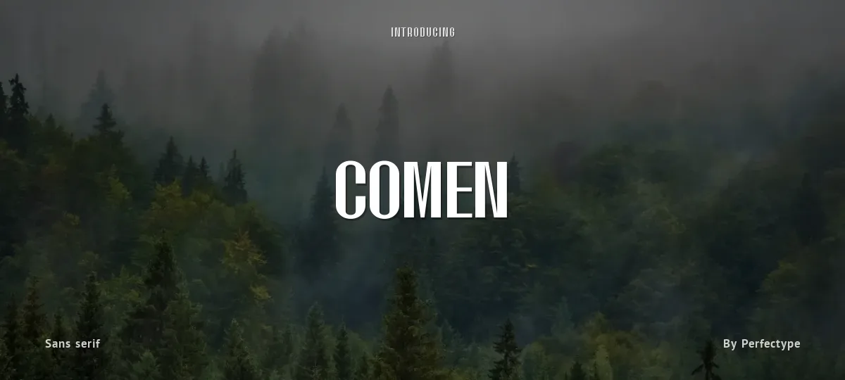 Comen font preview