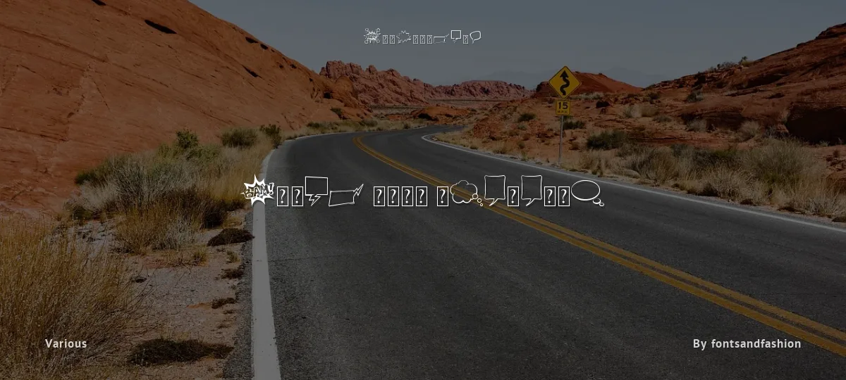 Comic Boom Elements font preview