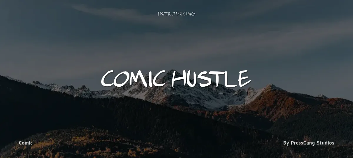Comic Hustle font preview