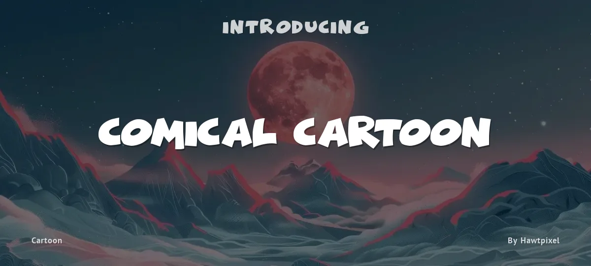 Comical Cartoon font preview
