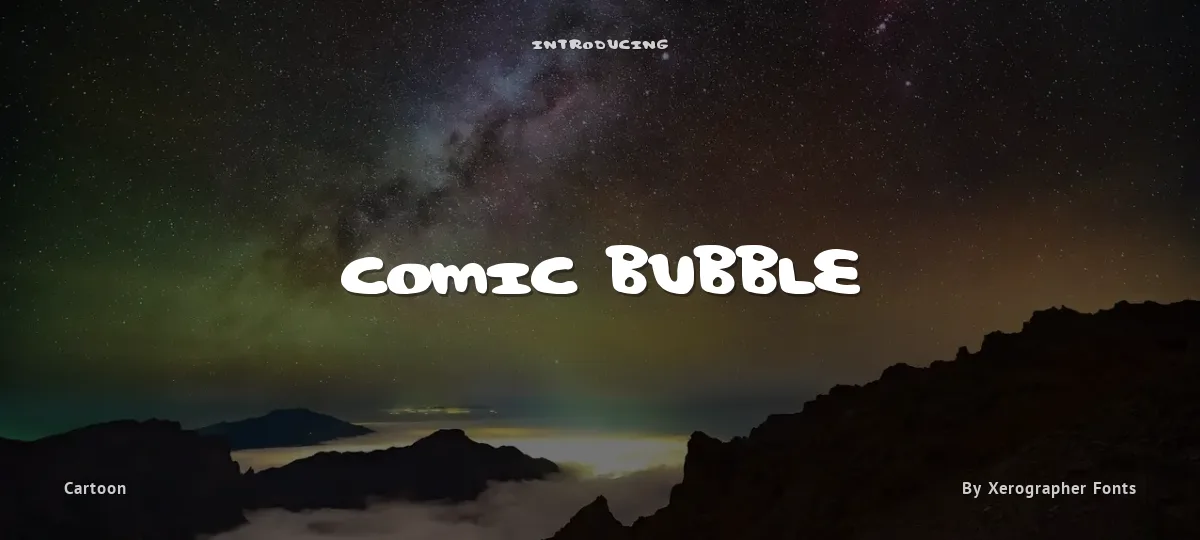 Comic Bubble font preview