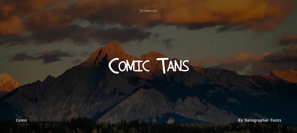 Comic Tans font preview
