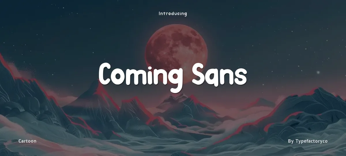 Coming Sans font preview