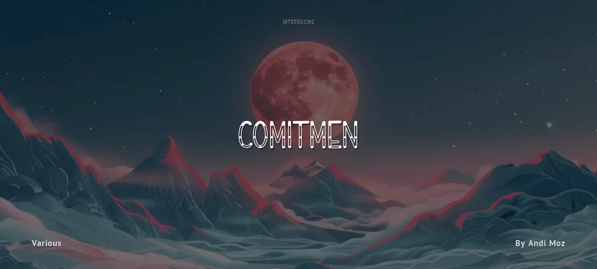 Comitmen font preview