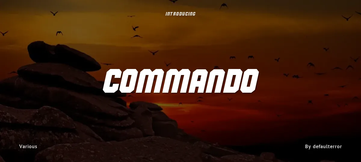 Commando font preview