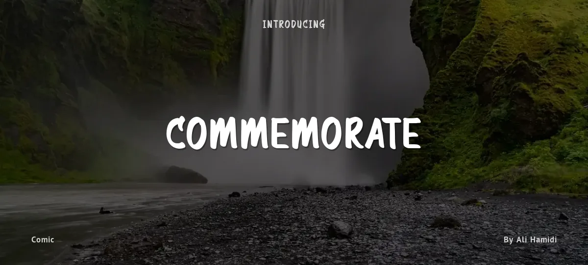 Commemorate font preview