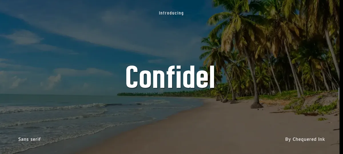 Confidel font preview