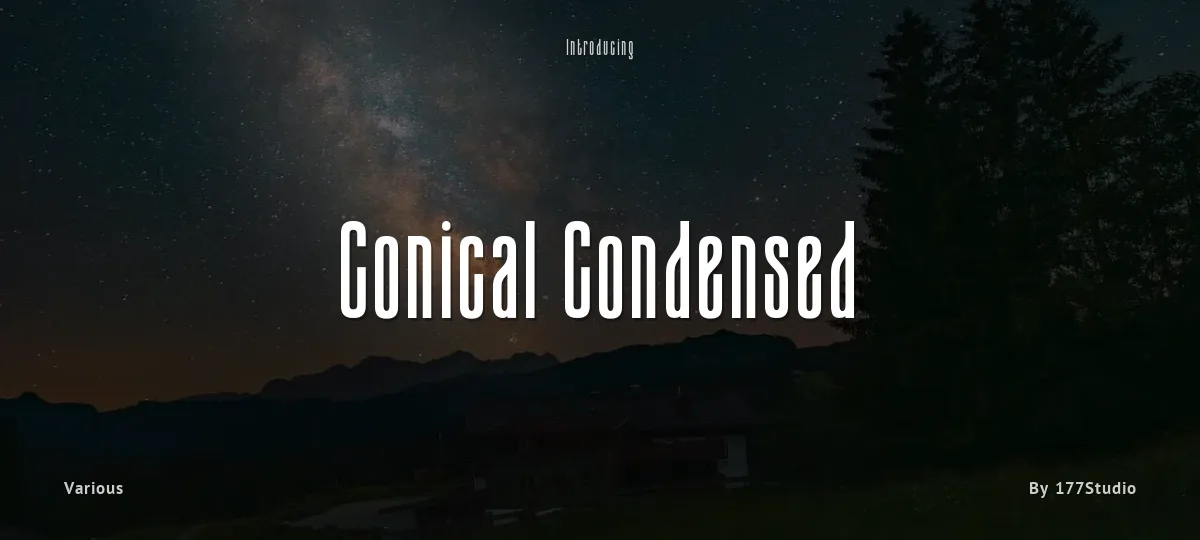 Conical Condensed font preview