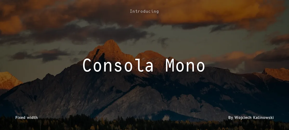 Consola Mono font preview