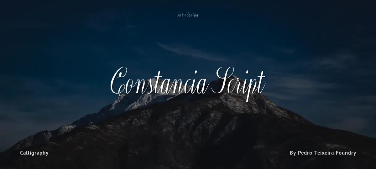 Constancia Script font preview