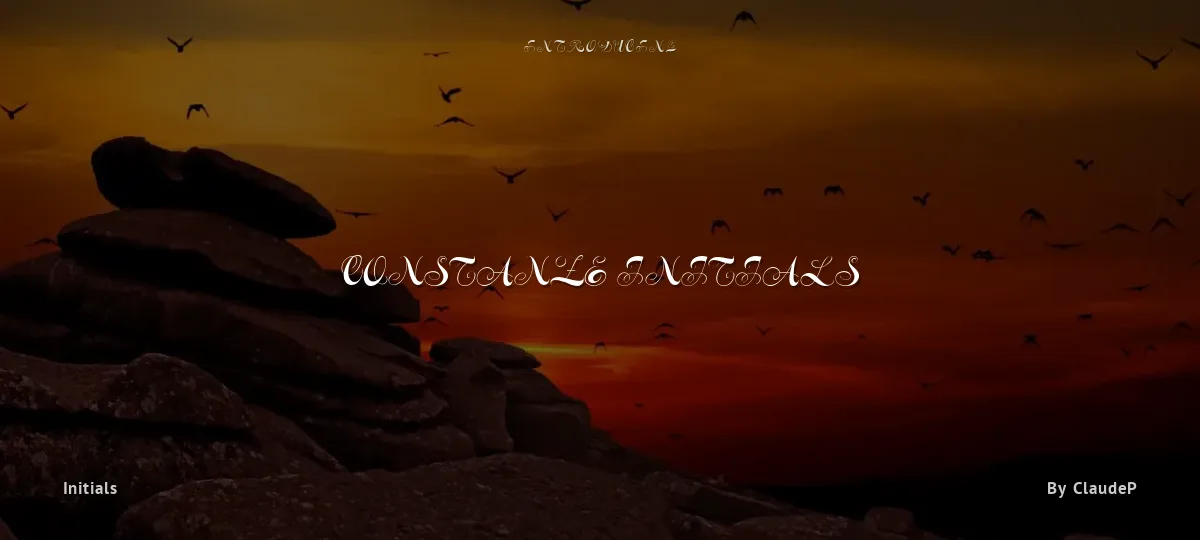 Constanze Initials font preview