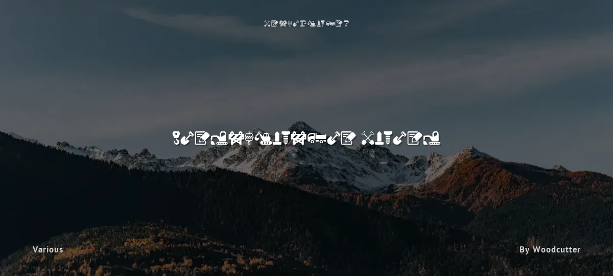 Construction Icons font preview