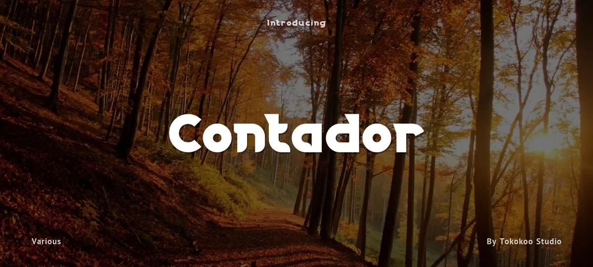 Contador font preview