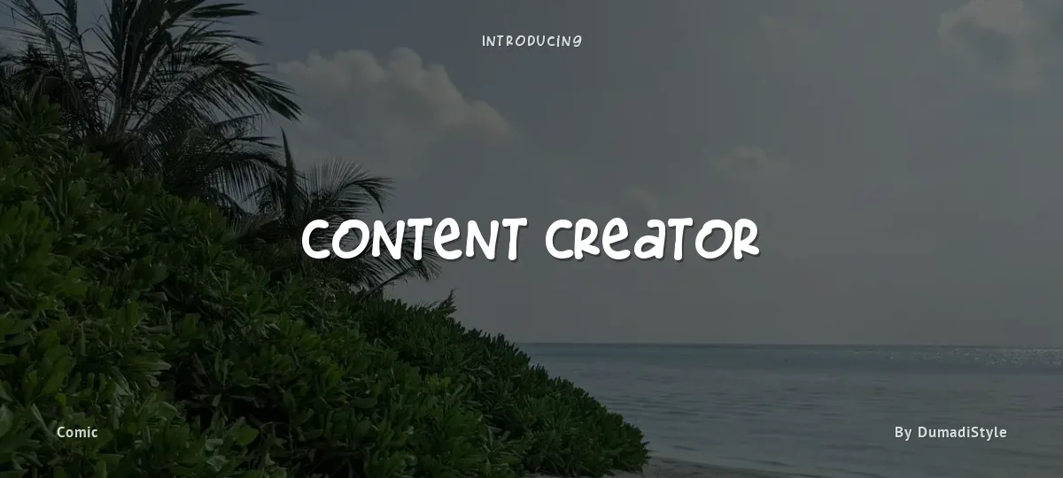 Content Creator font preview