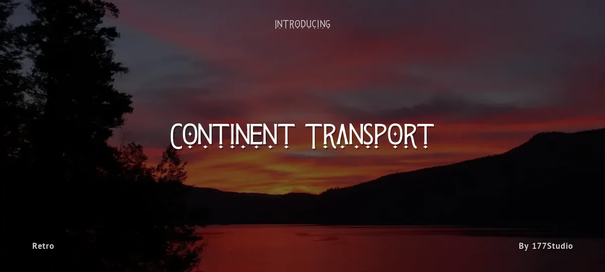 Continent Transport font preview