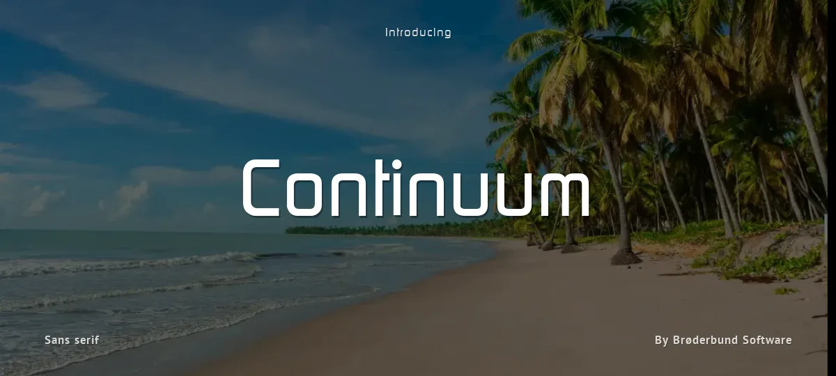 Continuum font preview