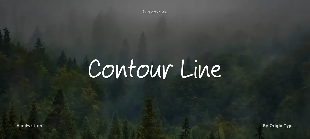 Contour Line font preview