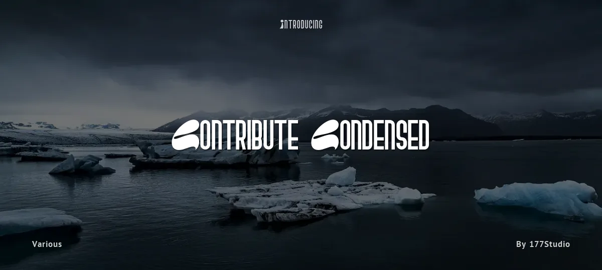 Contribute Condensed font preview