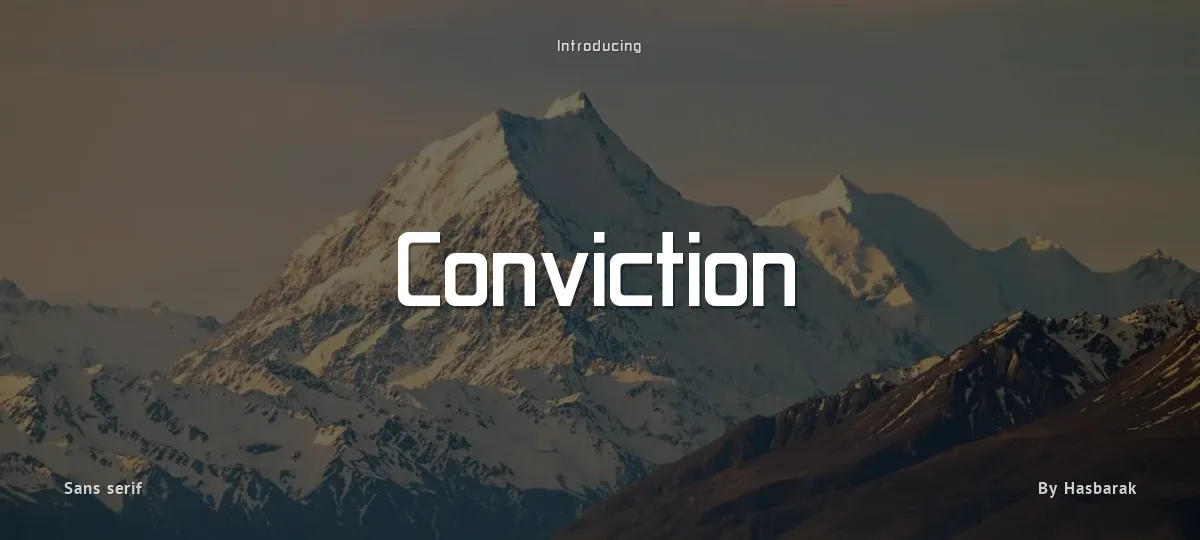 Conviction font preview