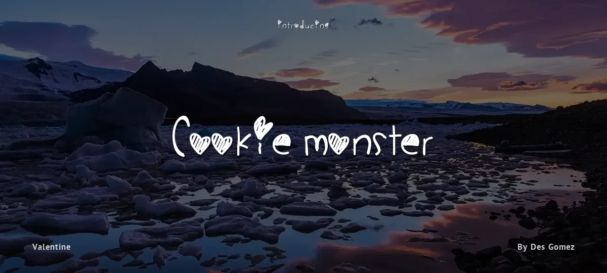 Cookie Monster font preview
