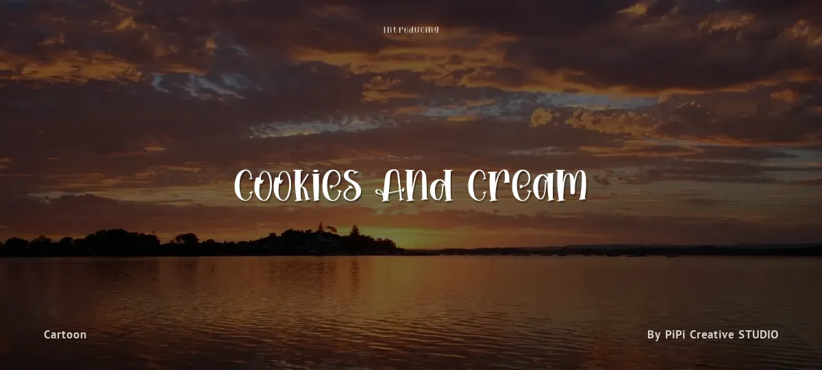 Cookies And Cream font preview