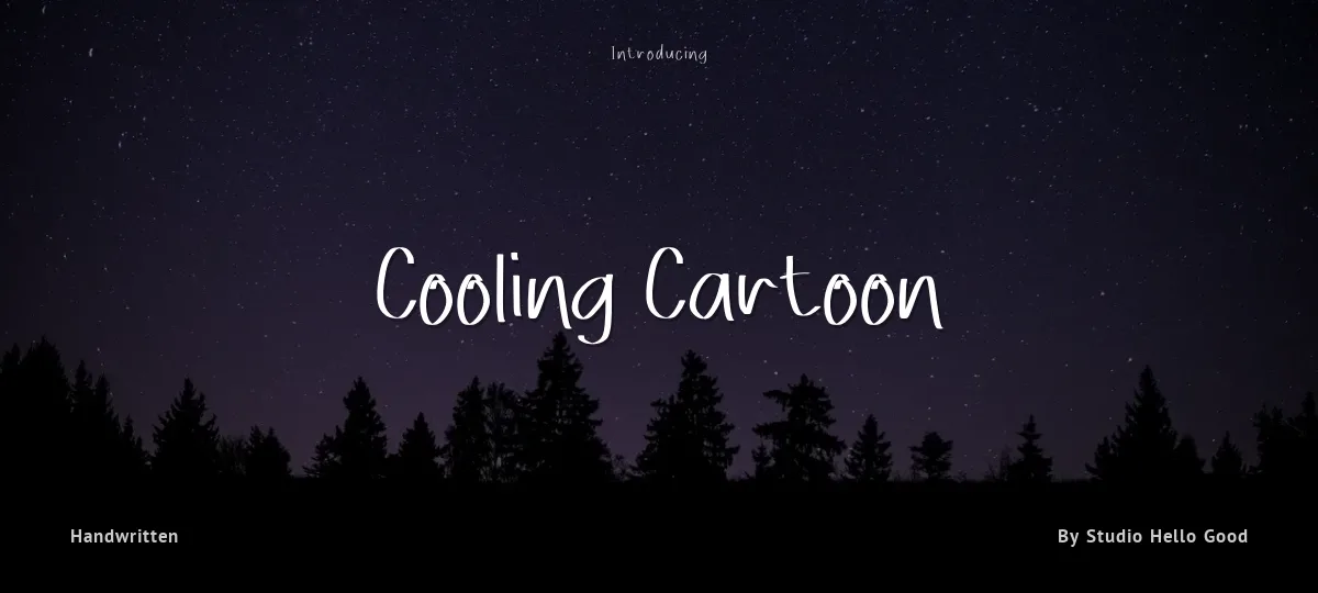 Cooling Cartoon font preview