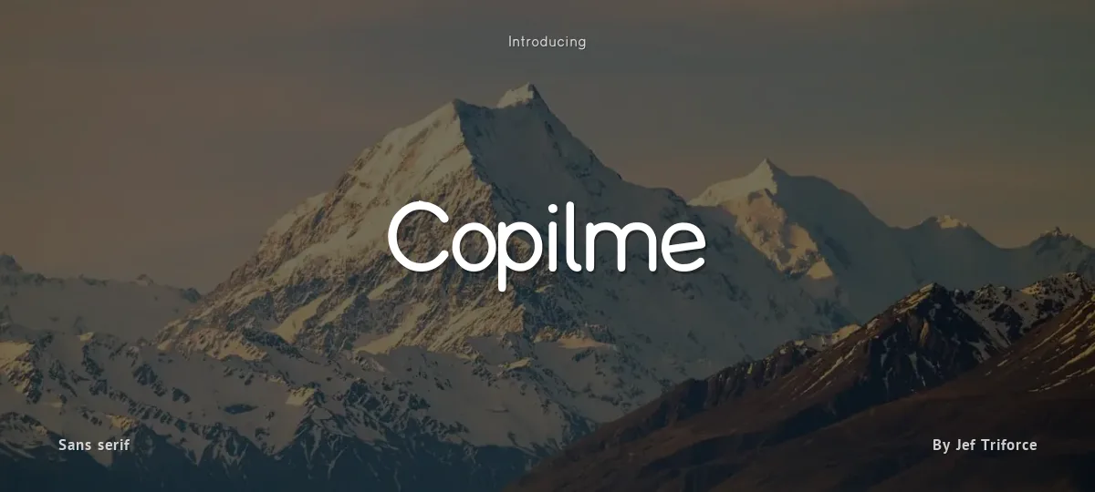 Copilme font preview